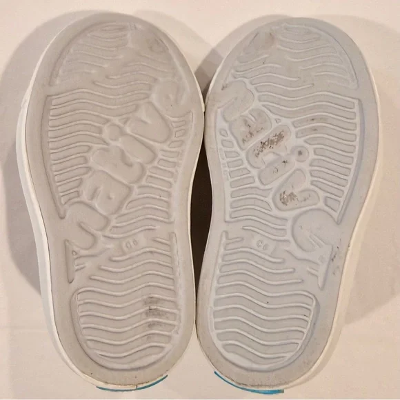 Native Shoes Jeffersons Glitter Girls 6 Metal Bling Shell White Sneakers Vegan - Picture 5 of 6